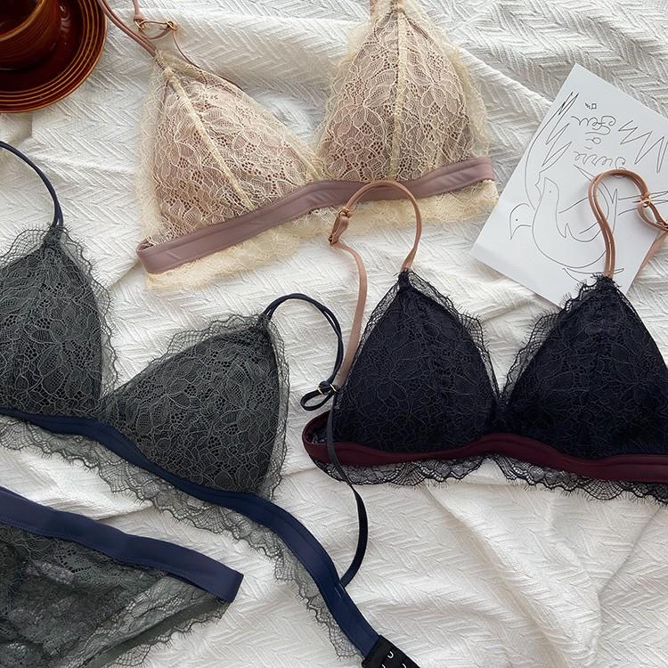 Bộ Bralette Ren Đệm Mỏng 3D Mới S322