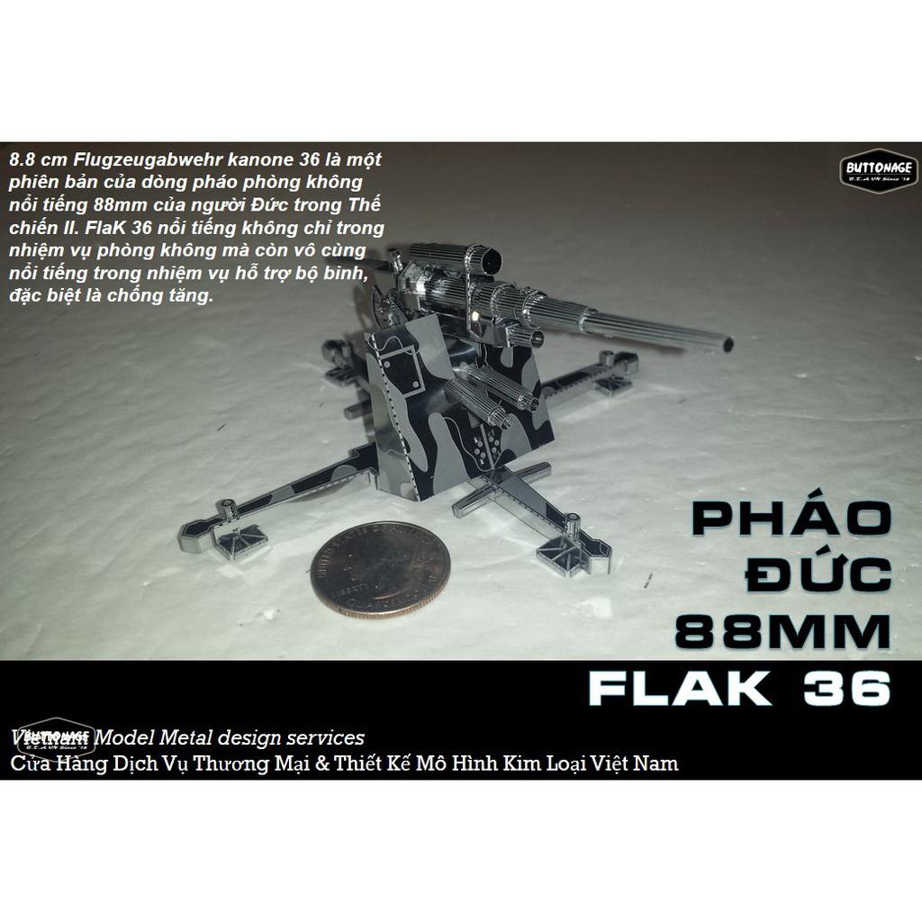 Mô Hình Lắp Ráp 3d Phao Đức 88mm Flak 36