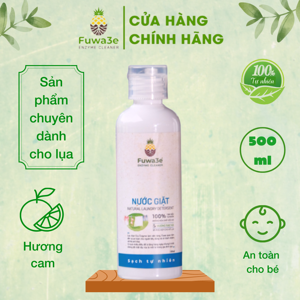 Nước giặt hữu cơ hương bạc hà cho lụa an toàn cho bé 100ml