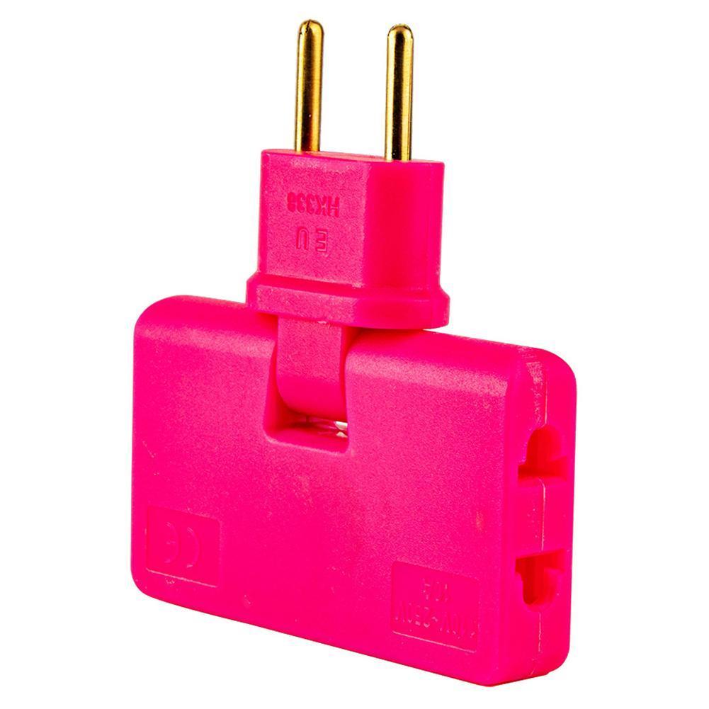 Phích cắm xoay Bộ chuyển đổi Eu Một trong ba Ổ cắm mở rộng 180 độ Ổ cắm đa năng Mini Slim Bộ chuyển đổi ổ cắm không dây Ánh sáng tiện lợi Màu sắc: F