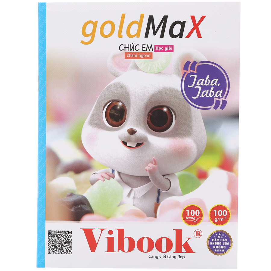 Lốc 5 Tập ViBook &quot;GOLD MAX&quot; In Caro T100R-18 ( 100 Trang) - Mẫu Ngẫu Nhiên