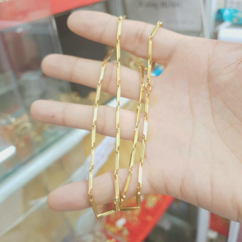 Dây Chuyền Kiểu Trúc Trụ Trơn Titanium Cao Cấp-Dùng lâu dài tắm rửa thoải mái khô
