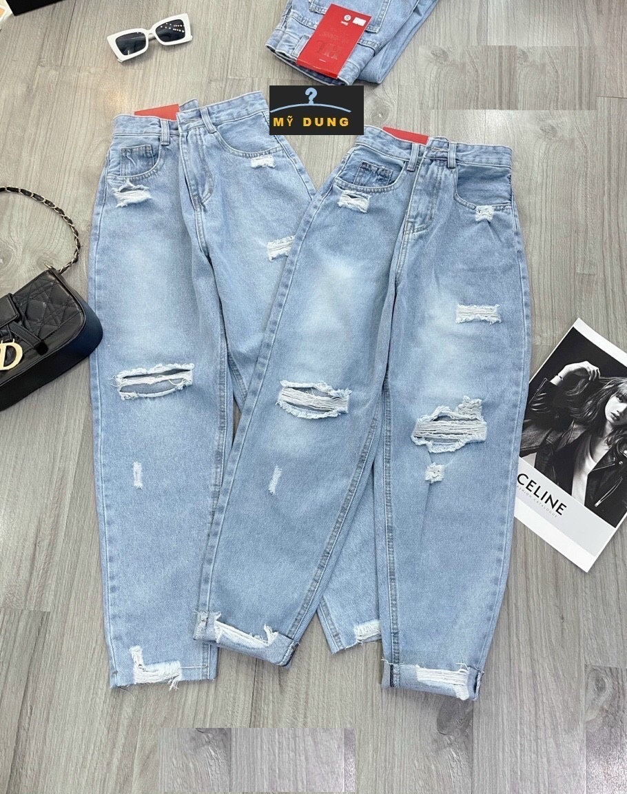 QUẦN JEAN BABY RÁCH GỐI KHÔNG LAI- FORM CHUẨN-CÁ TÍNH, NĂNG ĐỘNG, RẤT DỄ PHỐI ĐỒ