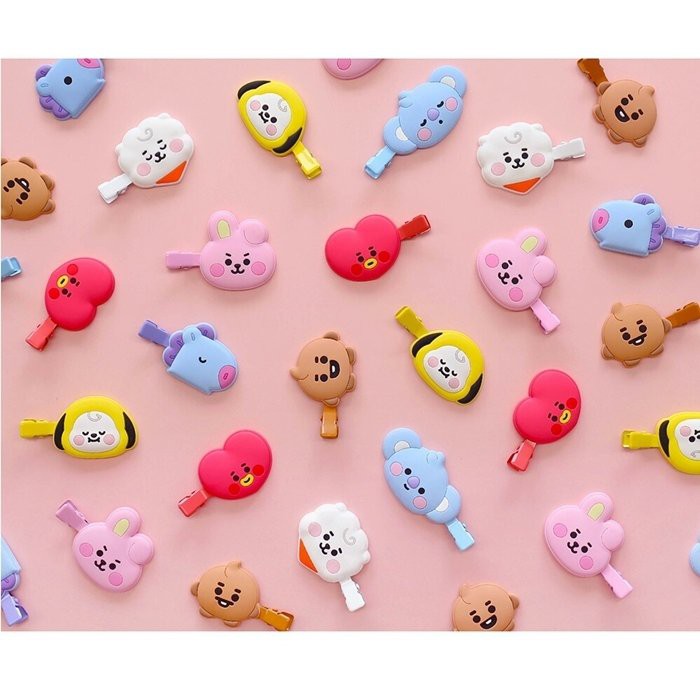 KẸP TÓC BT21 SET 2 CÁI HAIR PIN NHIỀU MÀU SẮC DỄ THƯƠNG ĐỦ NHÂN VẬT- HÀNG CHÍNH HÃNG