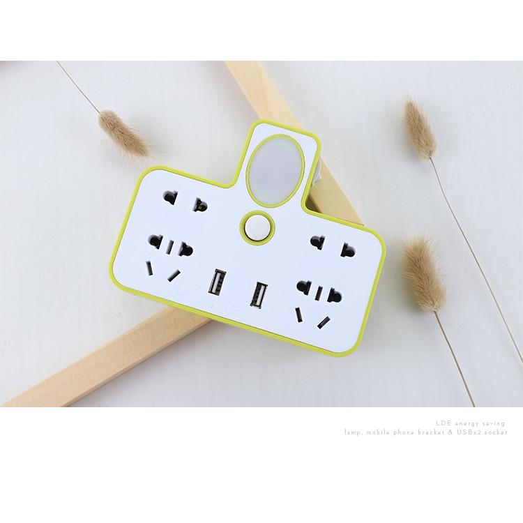 Ổ cắm điện đa năng kiêm đèn ngủ và cổng sạc điện usb