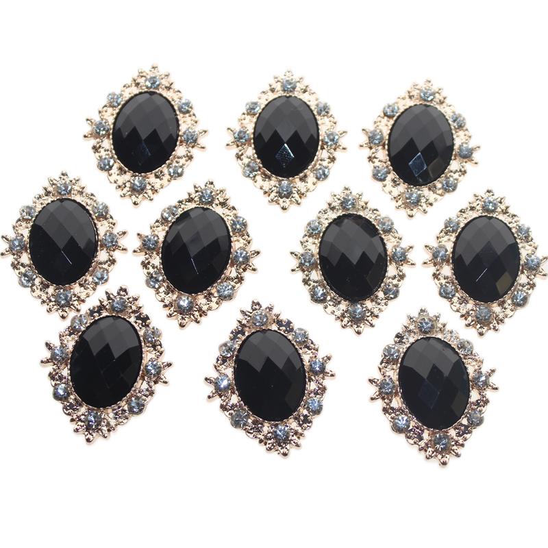 10 Chiếc Rhinestone Flat Back Hạt Nút Sổ Lưu Niệm Chỉnh Trang