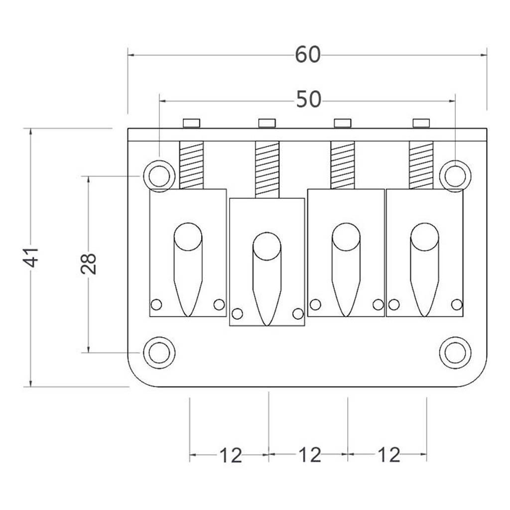 3 Colors Bass Bridge Saddle Screw Wrench for 4 String Cigar Box Guitar Parts