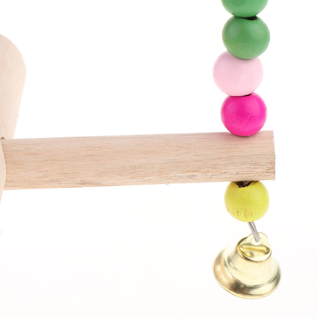 Bird Parrot Cockatiel Hanging Climbing Swing Rings Standing Frame Cage Toy