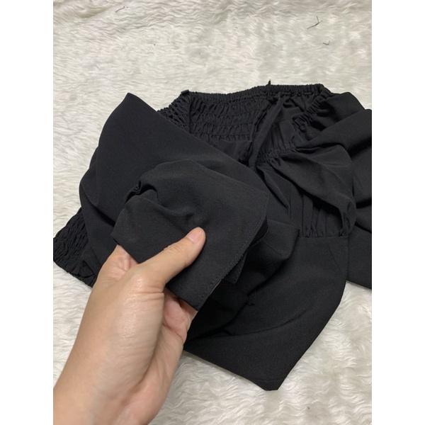 Áo croptop bigsize nữ 45-95kg KimFashion, croptop bigsize tay dài trể vai AC04