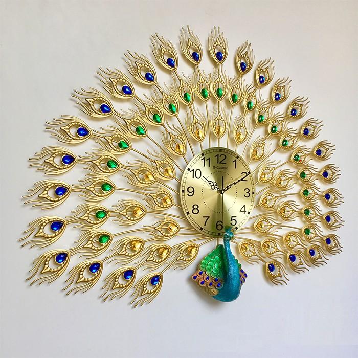 Đồng hồ treo tường GCLOCK loại to KT 70x100 cao cấp làm từ kim loại sơn tĩnh điện chạy máy kim trôi chuẩn