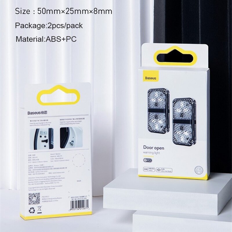 Đèn Cảnh Báo Mở Cửa Tự Động Dùng Cho Xe Ô Tô Door Open Warning Light(2pcs/pack) - Hàng Chính Hãng Baseus
