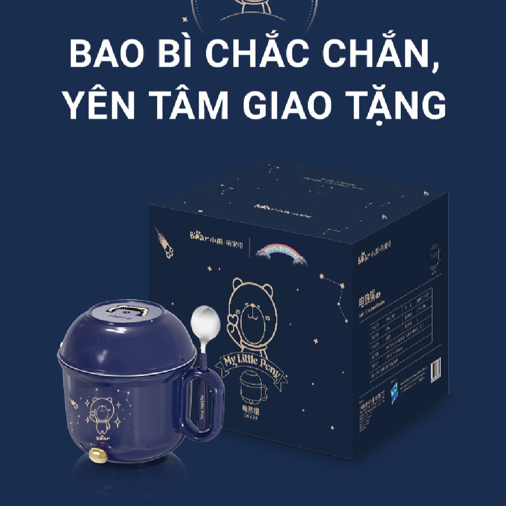 Nồi nấu điện đa năng Bear dung tích 1.2L DRG-E12A1 - Hàng chính hãng