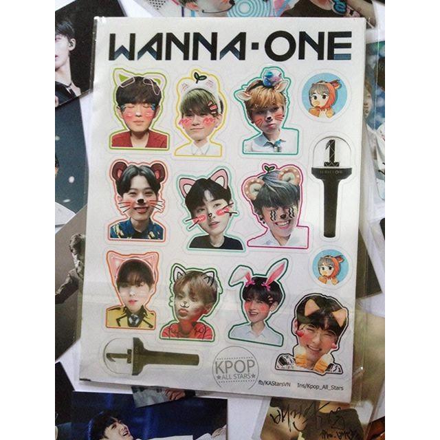Set 5 tờ Sticker cắt bo viền theo hình