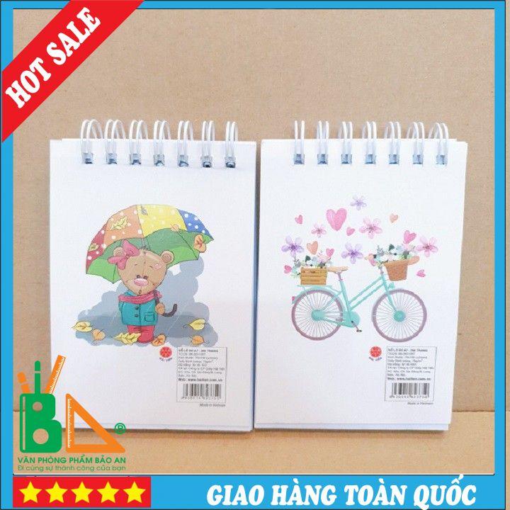 SALE!! Sổ Lò Xo A7 Dày, Gáy Dọc Hoặc Ngang 200 Trang