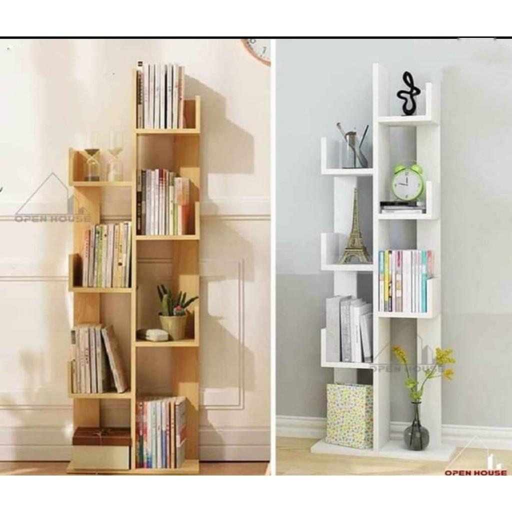 kệ sách , kệ gỗ hình cây 8 ngăn lắp ráp siêu đẹp gỗ MDF chống ẩm cực tốt hàng cao cấp 3 tầng 5 tầng 7 tầng thông minh rẻ