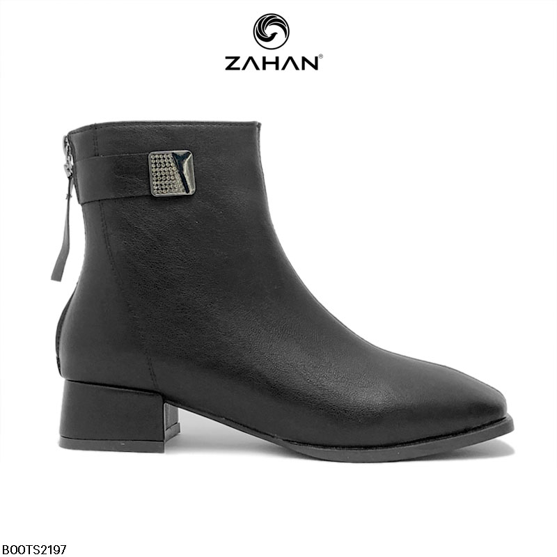 Boots nữ, cổ ngắn, mũi vuông, 2cm BOOTS2197