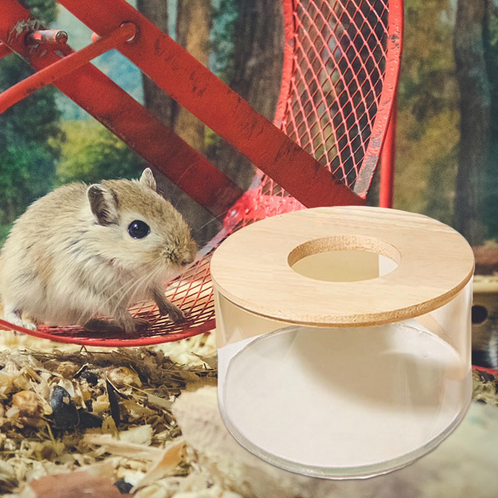Hamster Bathroom Toilet Clear Hamster Sand Bath Box for Ferret Hedgehog Mice