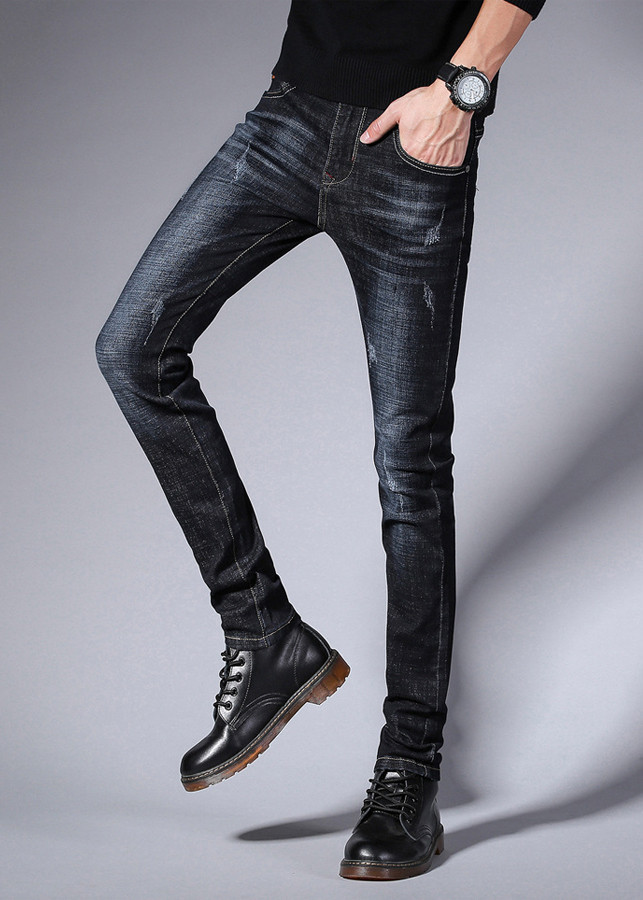 Quần Jeans Nam Dáng Hàn Xước Nhẹ DENXUOC09