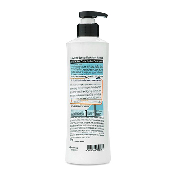 Bộ dầu gội/xả Kerasys Moisture cân bằng độ ẩm cho tóc xơ rồi Hàn Quốc (2x600ml) tặng kèm móc khoá