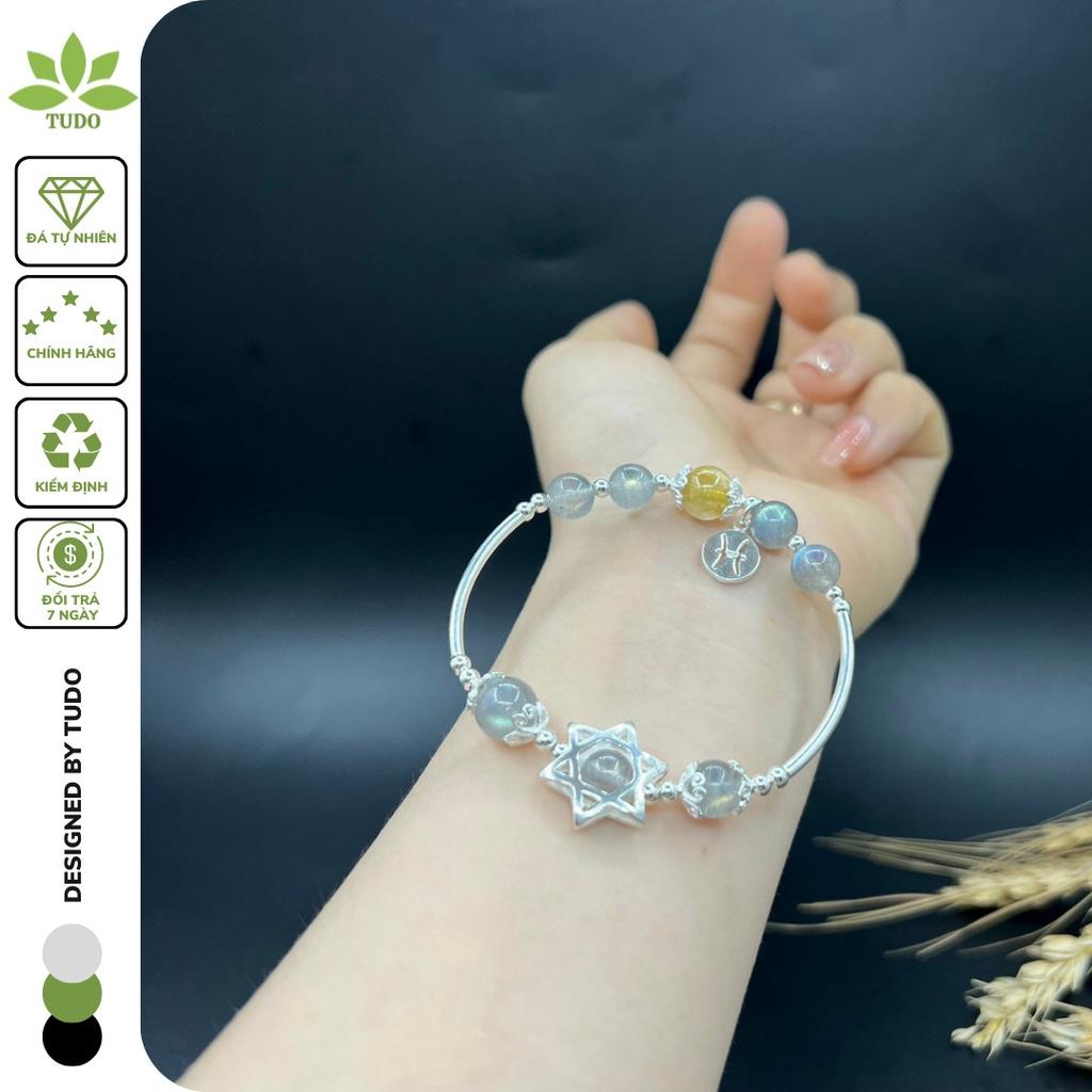 Vòng Tay Nữ Đẹp - Vòng Phong Thủy Mệnh Thủy TUDO VCBXC VCBTATV AG925 Charm Ngôi Sao B5K520