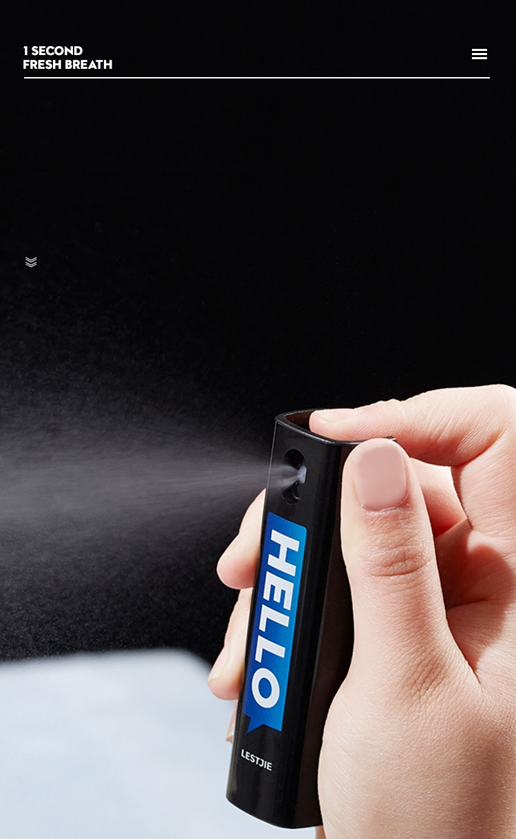 Nước xịt thơm miệng diệt khuẩn hương bạc hà HELLO LESTJIE khử mùi hôi miệng(10ml )