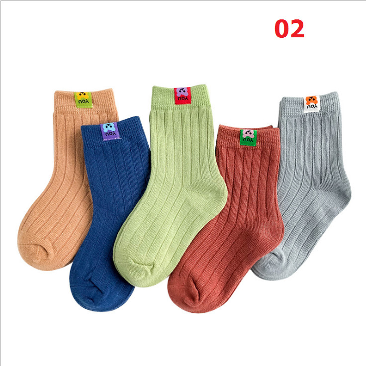 Tất Cho Bé Trai - Set 5 Đôi Tất Bé Trai Cổ Cao Từ 1 Đến 13 Tuổi Chất Cotton Cao Cấp Hàng Loại 1 Xuất Khẩu Nhiều Màu Lựa Chọn