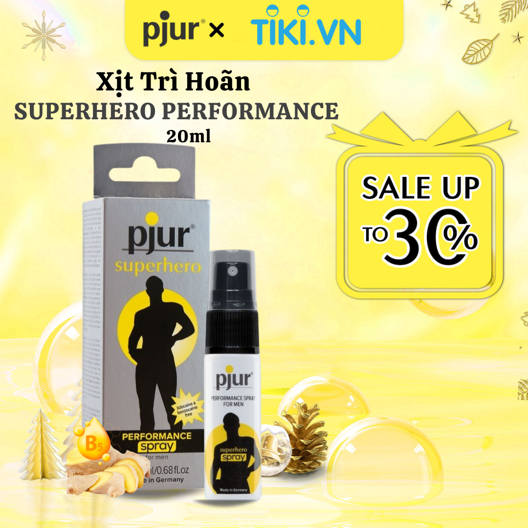 Xịt trì hoãn, kéo dài thời gian ontop sớm cho nam giới Pjur superhero Performance Chai 20ml lành tính an toàn