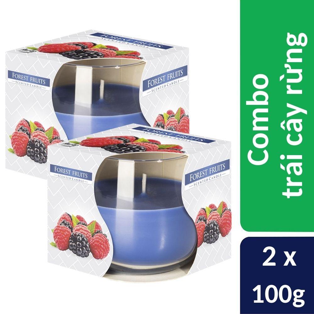 Combo 2 ly nến thơm tinh dầu Bispol Forest Fruits 100g - trái cây rừng, nến trang trí, thơm phòng, thư giãn, khử mùi