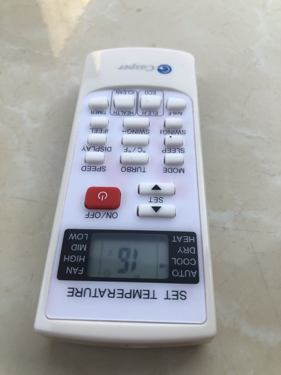 ĐIỀU KHIỂN ĐIỀU HÒA CASPER YKR -H102E-HÀNG CHÍNH HÃNG