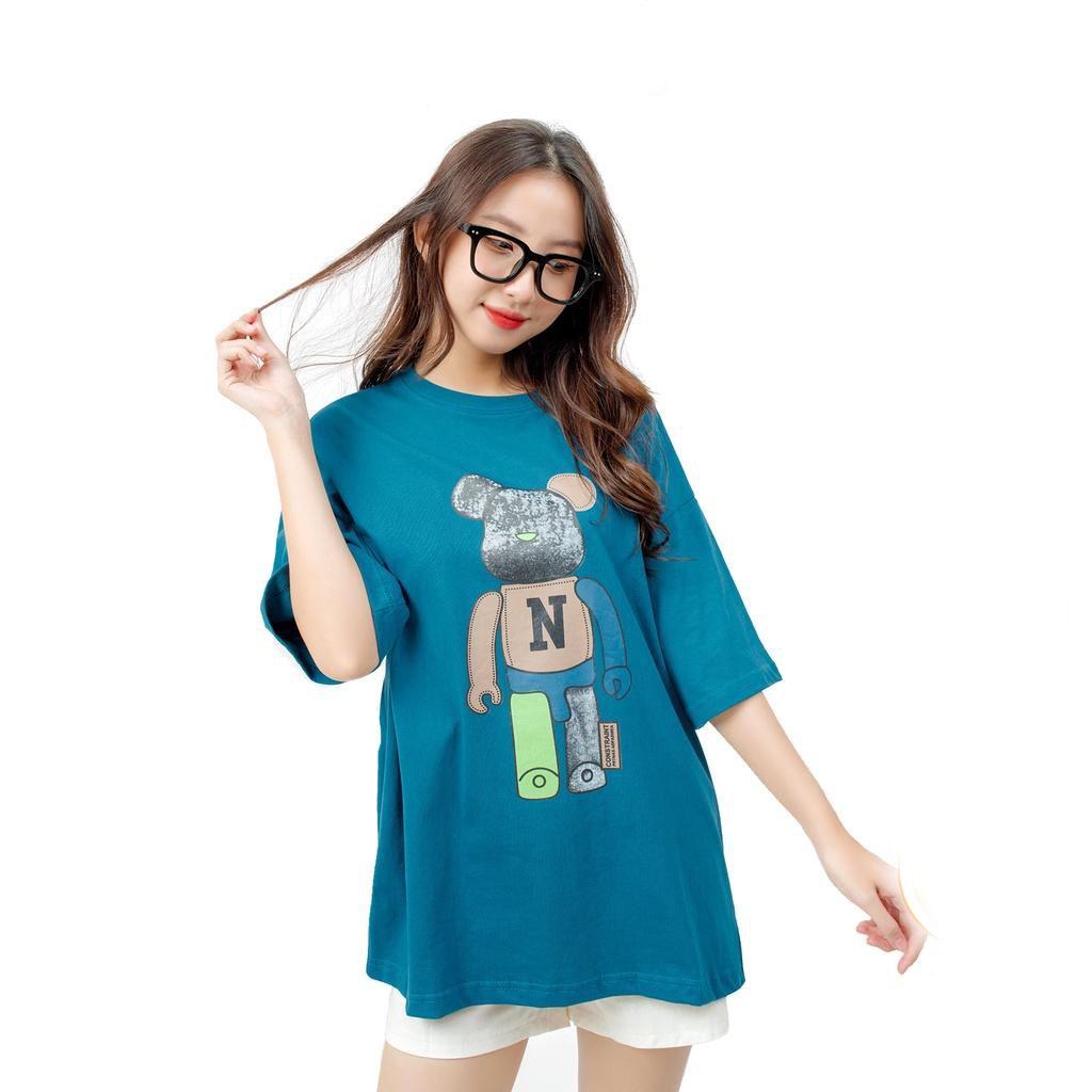 Áo Thun Form Thụng Tay Lỡ In Chú Gấu Hot Hit️Áo Phông Unisex Nữ