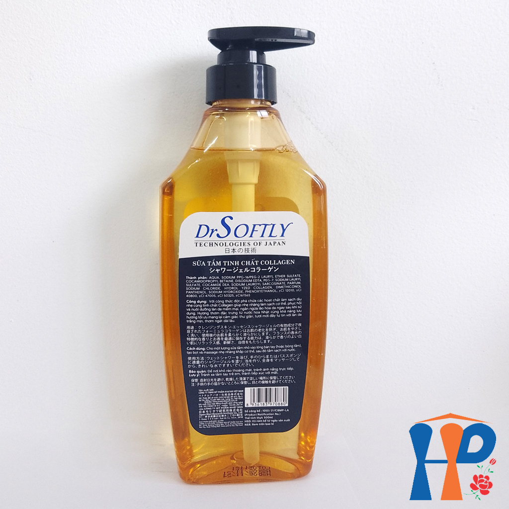 Sữa tắm tinh chất Collagen hương nước hoa Nhật DrSoftly Camellia Perfume Shower Gel Hani Peni