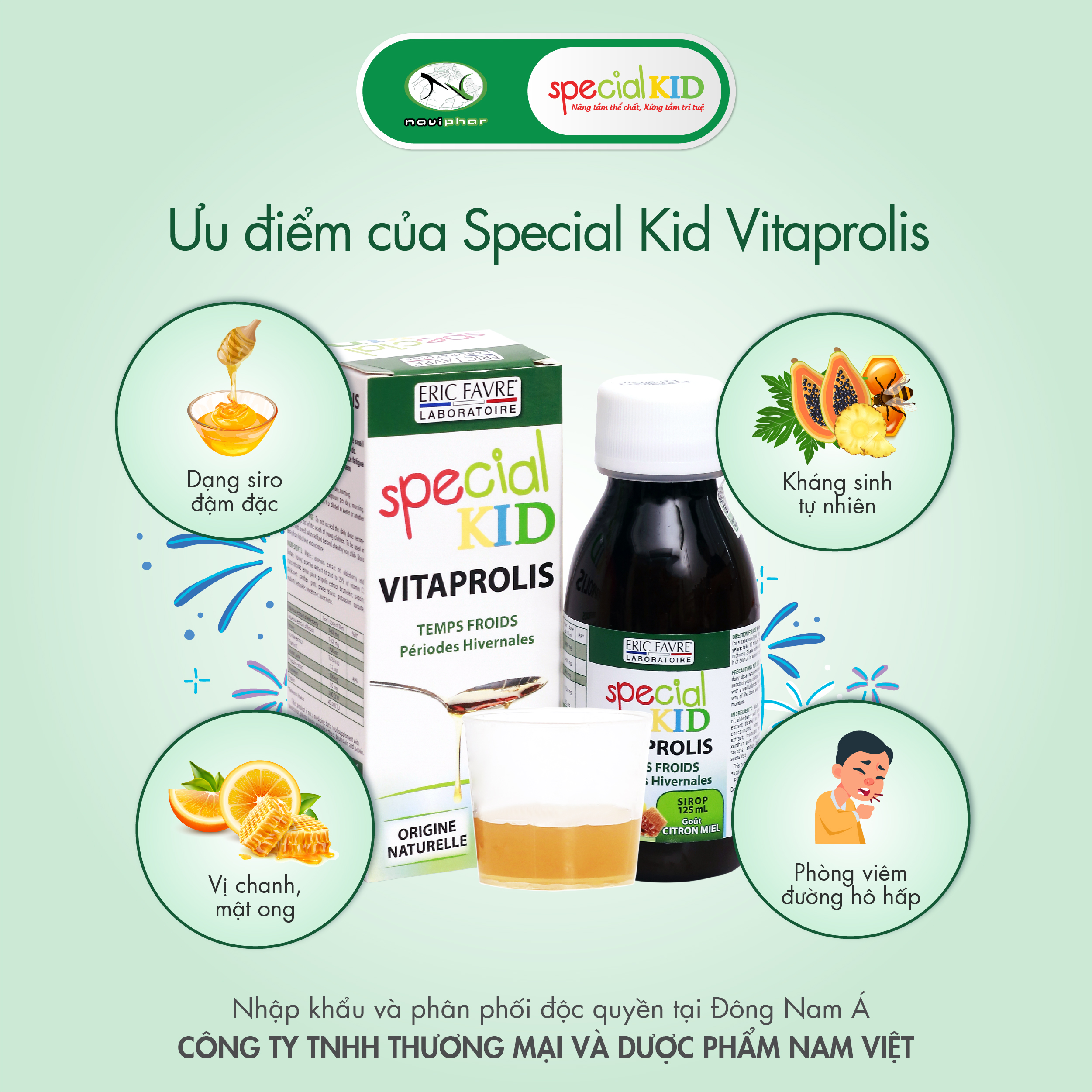 TPBVSK Special Kid Vitaprolis - Hỗ trợ giảm nguy cơ viêm đường hô hấp trên, hỗ trợ tăng cường sức đề kháng
