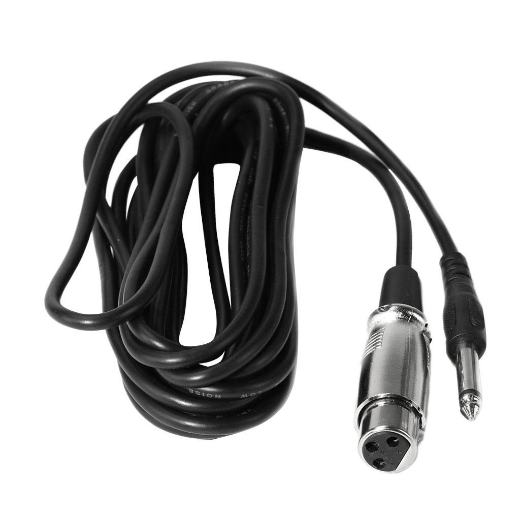 3 Pin XLR Female to 1/4 TRS 6.3mm Stereo Male MIC Microphone Audio Cable 1M