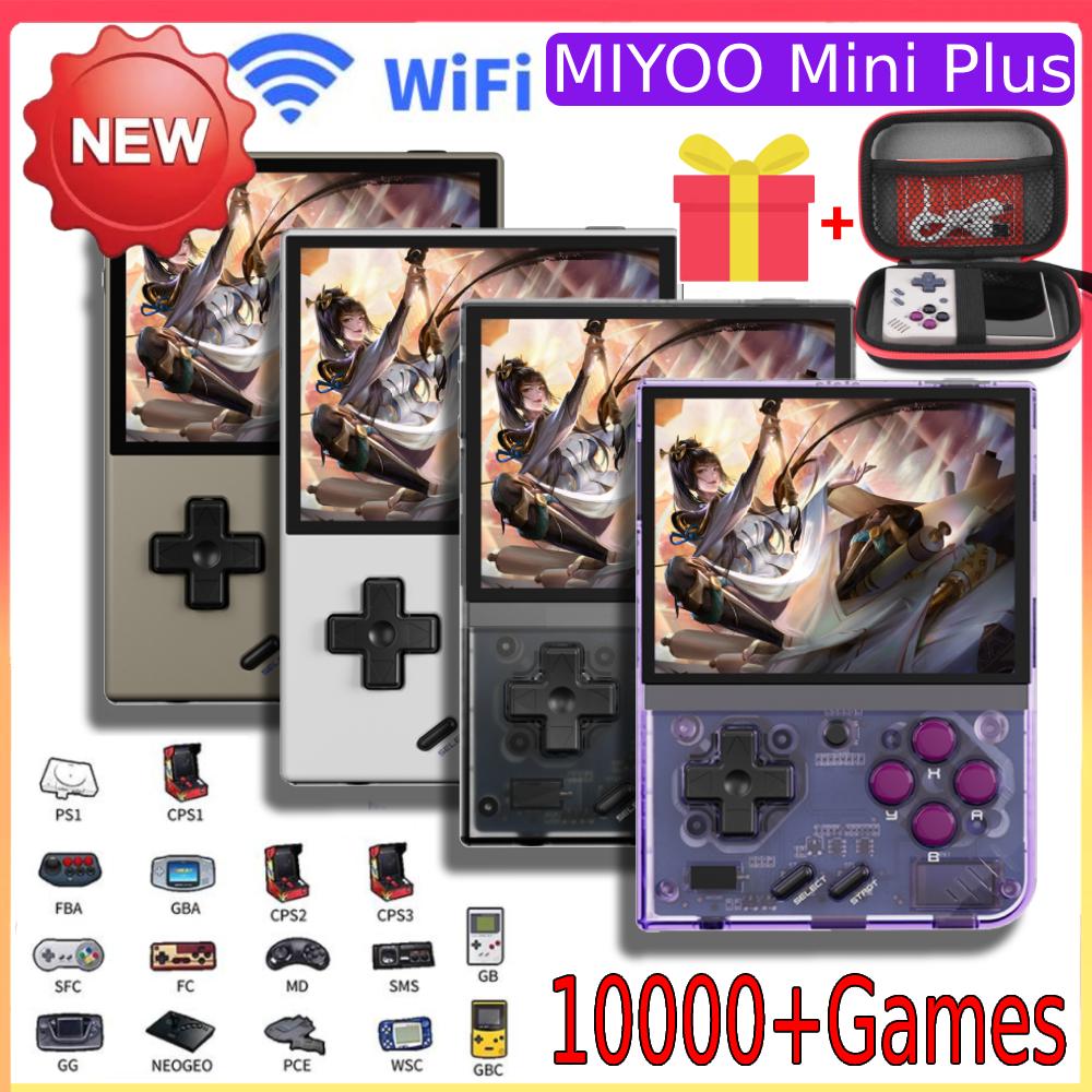 Máy chơi game cầm tay MIYOO Mini Plus V3 3,5 inch kiểu cổ điển di động 10000 trò chơi với hệ thống WiFi Linux Màn hình IPS Pin 3000mAh Màu sắc: 64G Đen 2 CÁI