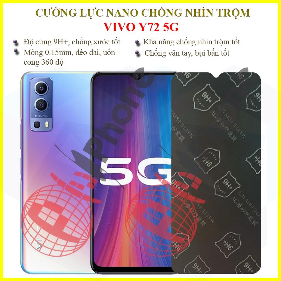 Dán chống nhìn trộm dành cho  Vivo Y72 5G - Dán cường lực dẻo nano 9H+
