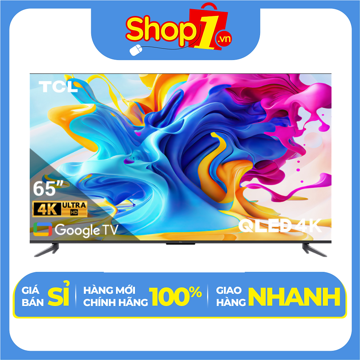 Google Tivi TCL QLED 4K 65 Inch 65C645 - Hàng Chính Hãng - Chỉ Giao Hà Nội