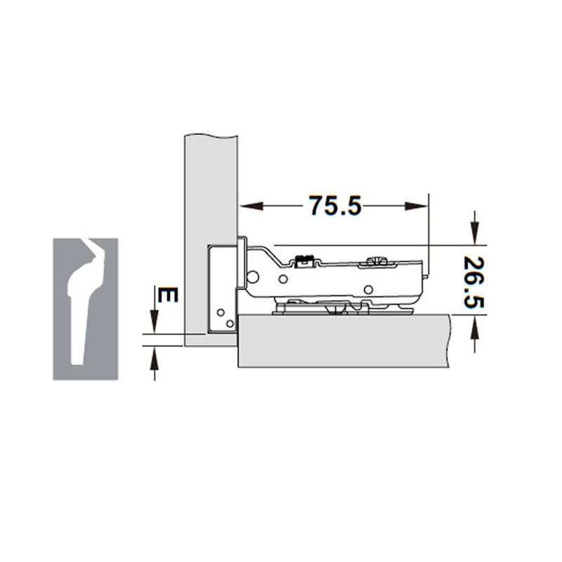 BẢN LỀ ÂM HAFELE CUCINA LEGATO LẮP TRÙM NỬA/334.00.031 - HÀNG CHÍNH HÃNG ( BỀ MẶT: INOX 304/ MẠ NIKEN SÁNG/ MẠ NIKEN ĐEN)