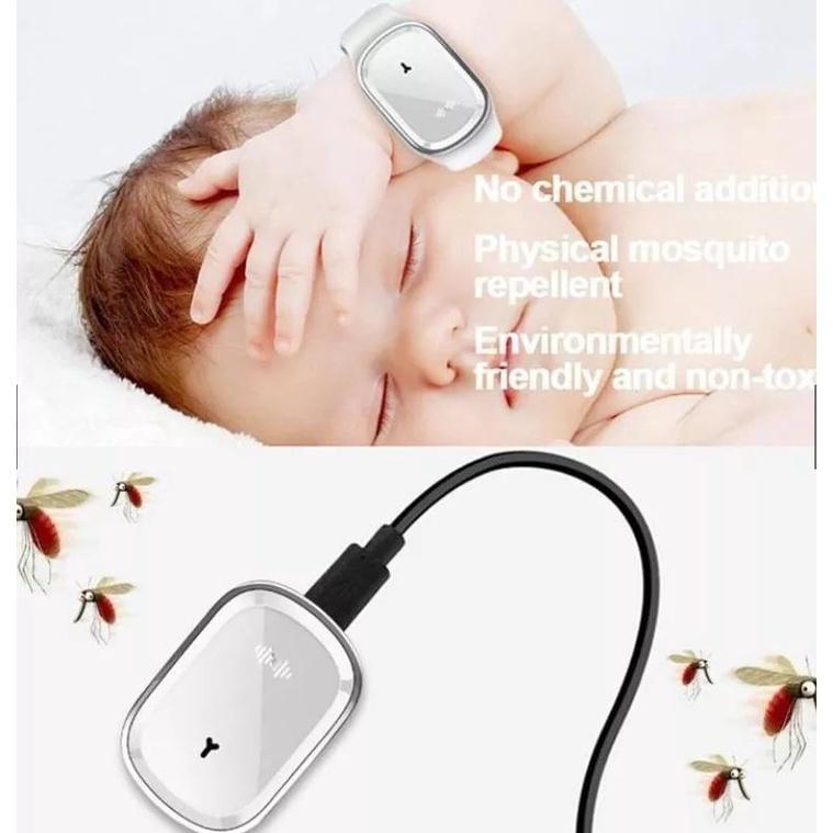 Đồng hồ đeo tay kiêm chống muỗi côn trùng cho bé và người lớn Ultrasonic XCB (Đen)