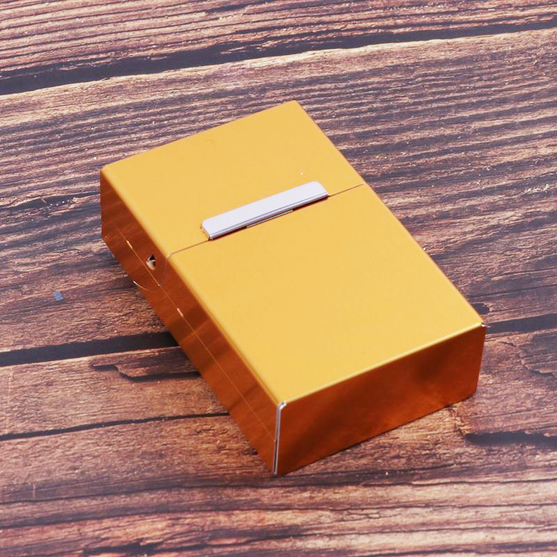 Hộp Đựng Thuốc 20 Điếu Lớn Ngắn Kim Loại Bóng Trơn 5 Màu