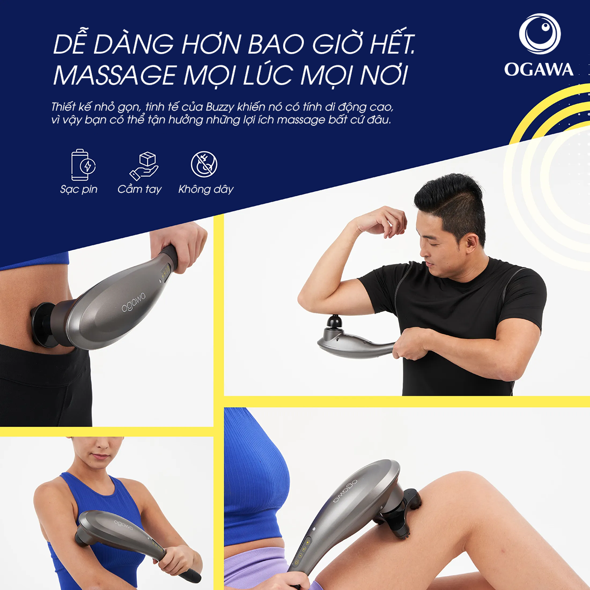 Máy Massage cầm tay OGAWA Buzzy