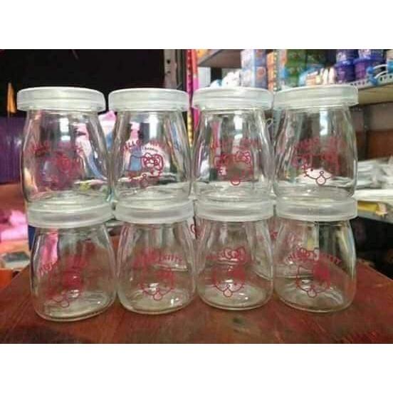Combo 12 Hũ Làm Sữa Chua Bằng Thủy Tinh Dung Tích 100ml Có Nắp Đậy - Lọ Đựng Sữa Chua An Toàn Vệ Sinh