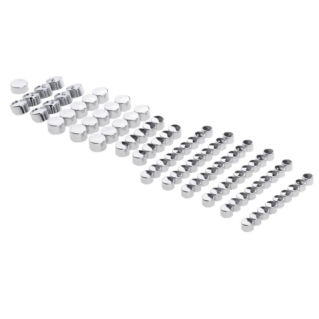 Full Set Chrome CNC Bolts Toppers Caps Kit for 96-06  Twin Cam FLH Models