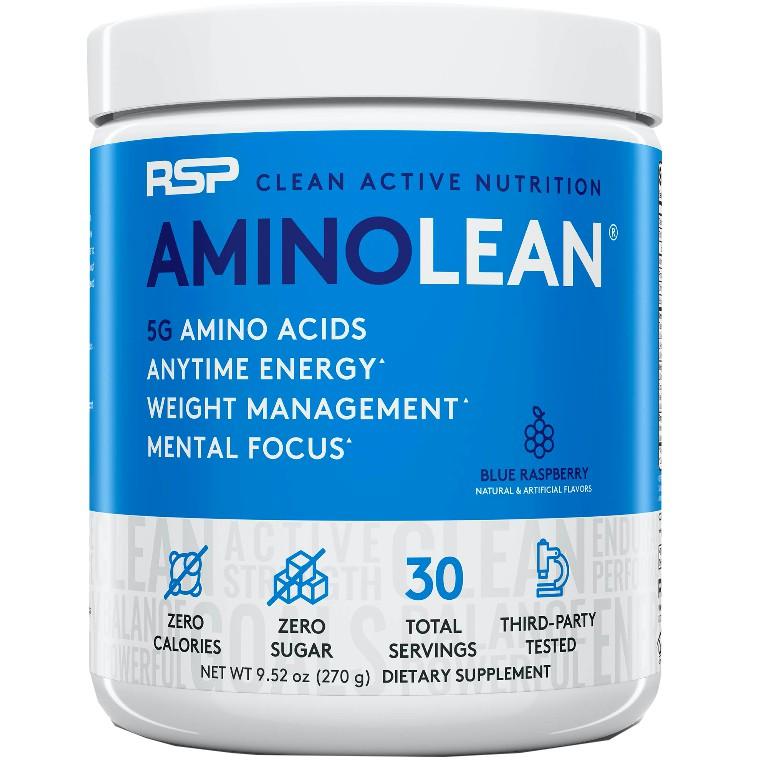 RSP AminoLean bổ sung năng lượng, cung cấp amino acid kết hợp L Carnitine và CLA hổ trợ đốt mỡ