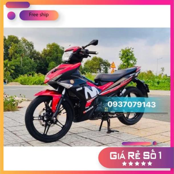 Tem rời exciter 150 Movistar đỏ đen 3 lớp ko bay màu bảo hành màu sắc vĩnh viễn