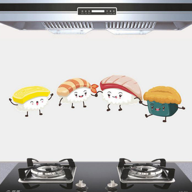 Miếng dán chống thấm nước, dầu ăn, trang trí khu vực nấu ăn 79,5x60cm