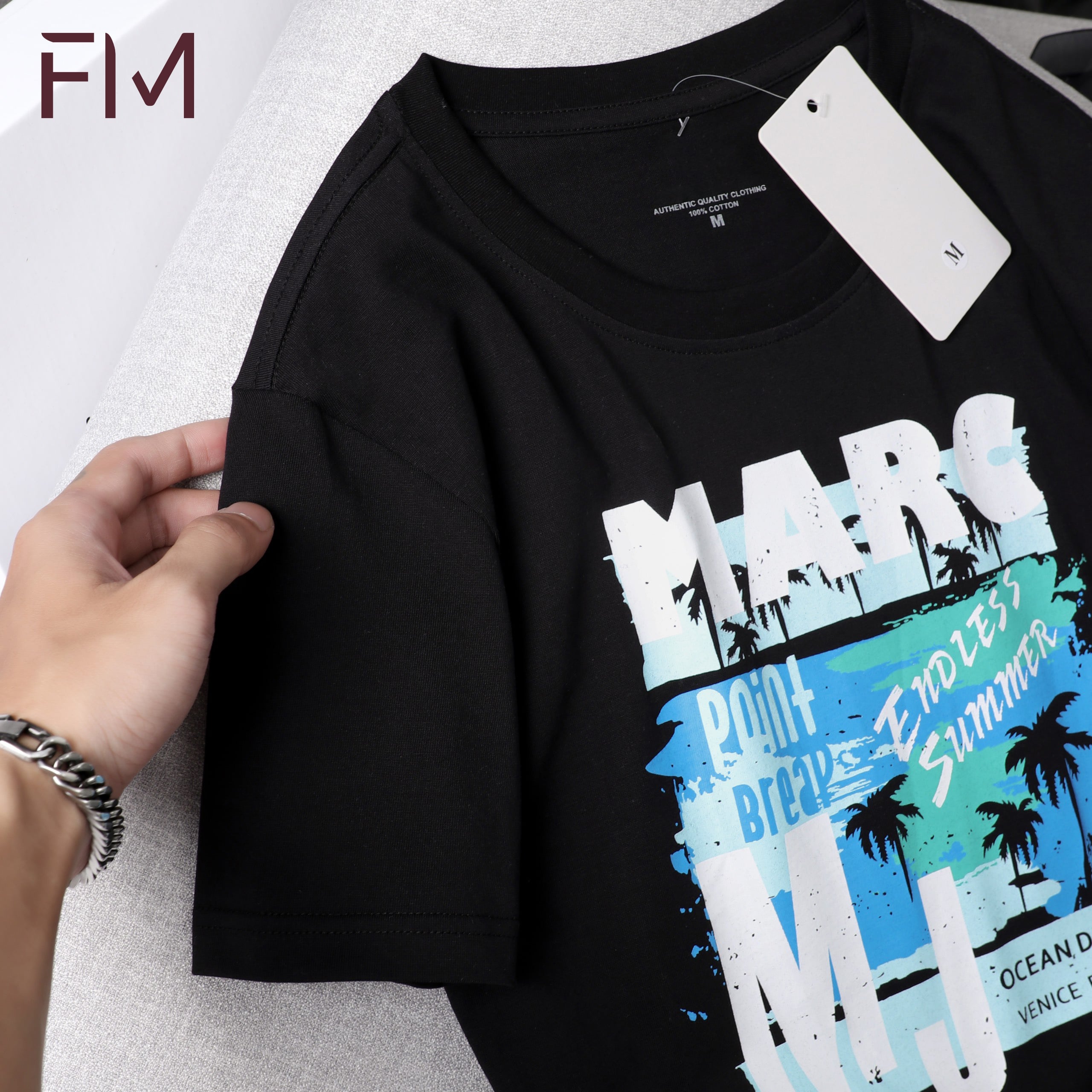 Áo thun cổ tròn thời trang nam,in hình phong cách mùa hè sôi động - FORMEN SHOP - FMPS188