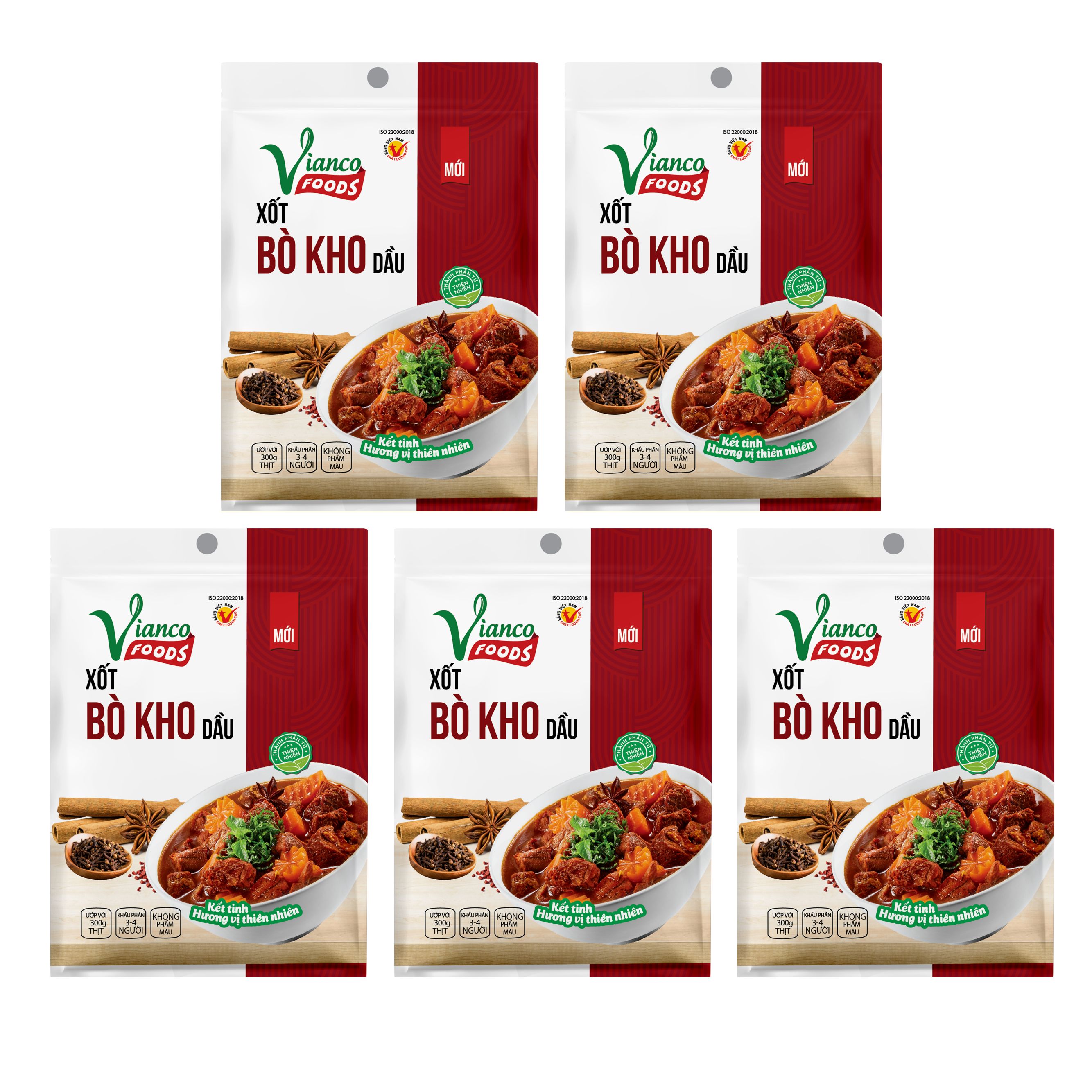 Combo 5 gói Xốt Bò Kho Dầu Việt Ấn 25gr (25gr/gói)