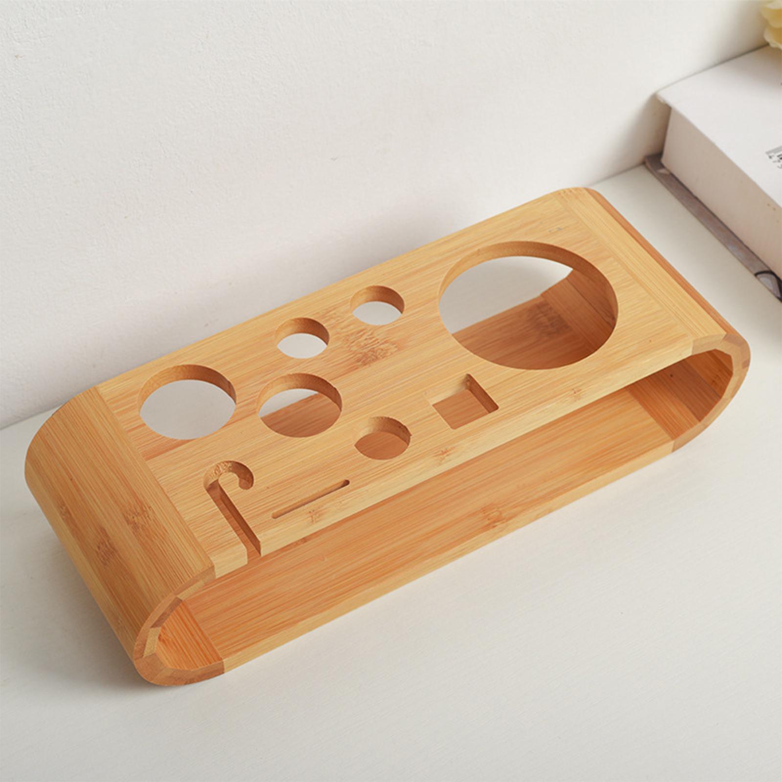 Multifunction Cocktail Shaker Wooden Rack Desktop for