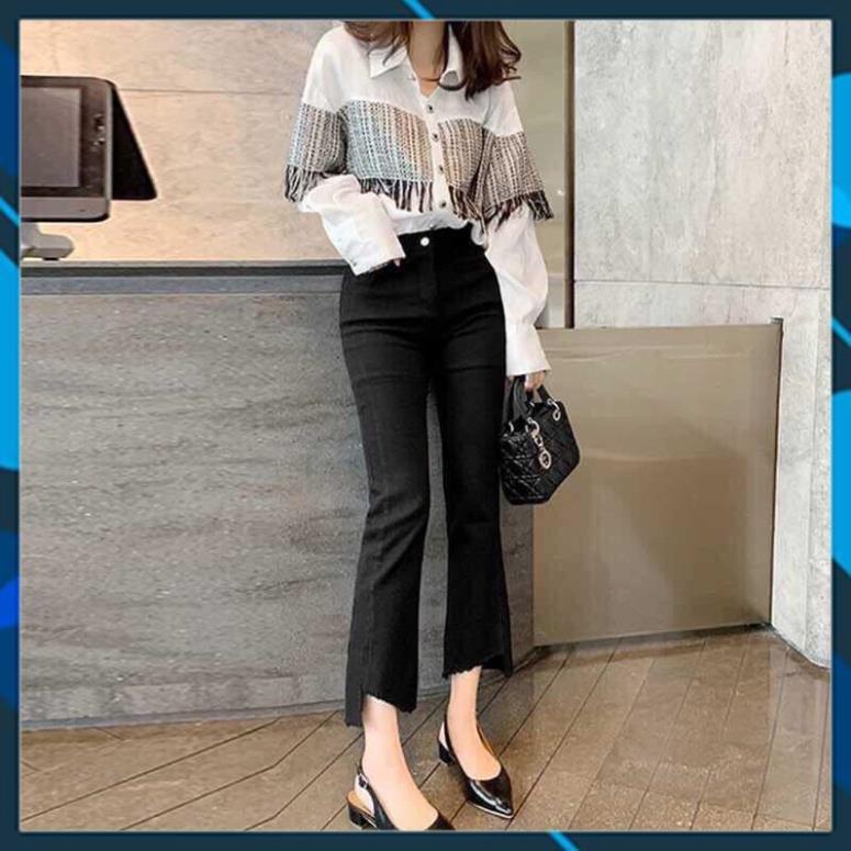 QUẦN BÒ LOE GẤU VẠT LỆCH