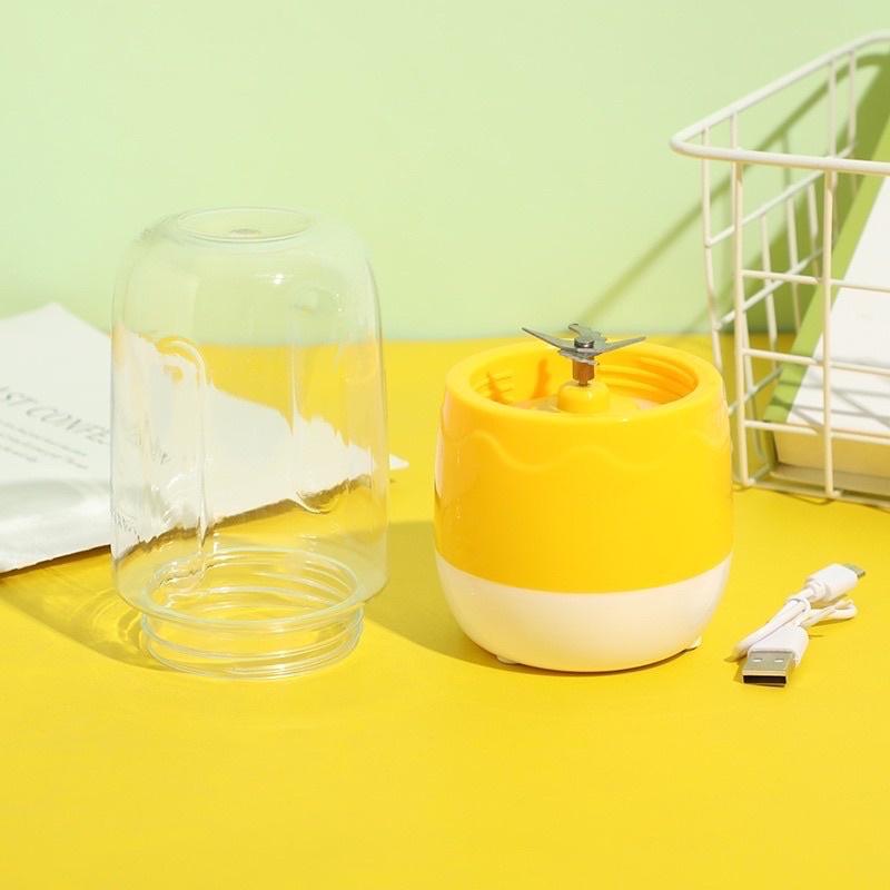 Máy xay sinh tố mini vịt vàng cực mạnh - Máy xay trái cây, hoa quả, đồ ăn dặm tiện lợi mang đi chơi đi làm du lịch pinic